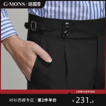 Naples West Pants Mens 90% Pants Black Straight Drum Pituality Business Casual Pants High Waisted Pants for the summer