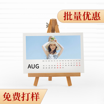 Joy creation tripod Easel desk calendar custom diy creative desktop wooden frame photo 2021 calendar custom