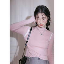 COTRE independent design 4 colors autumn and winter retro texture lace wool bottoming shirt all-match thin