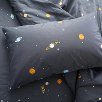 Cosmic dark gray dirt-resistant cotton pillowcase single piece cotton single pair 40x6048x74 students Children