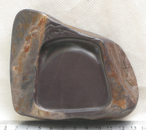 (Xingqi inkle)11*9*2 2cm ends ink4 inch old pit 11065#stone gold and silver line send wooden box
