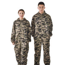 Camouflage uniforms hooded protective clothing dust-proof and dirt-resistant dirt-resistant long-sleeved transport clothing auto repair spray factory workshop clothing