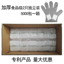 Disposable gloves folded independent packaging 2 individual small packaging thickened PE food grade film delivery takeaway