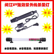 Minjiang small fish tank diving UV germicidal lamp aquarium sterilization lamp with sheath cylinder sterilization lamp connected to the water pump below