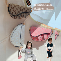 Children Backpack 2021 Fall New Cute Skew Satchel 100 Hitch Small Square Bag Single Shoulder Bag Baby Foreign Air Handbag