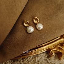 WHYs original baroque pearl stud earrings gentle simple earrings all-purpose earrings earrings earrings earless ear clip