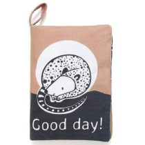 Full 58 exported to Holland PETIT MONKEY organic cotton cloth book black and white animal cloth book can be gnawed