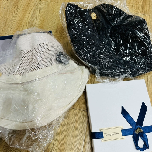 Выход подарочной коробки дышащий солнцезащитный крем шляпа Рыбак Отправьте набор черных шляп+рисовые белые шляпы