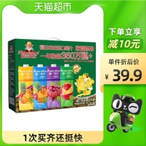 (Imported) Greek Fulan Farm 100% Pure Juice 1x4 Bottle Classic Gift Box 4 Flavor Beverage