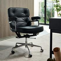  Eames leather computer chair Home comfortable sedentary office chair backrest Boss chair Conference ergonomic swivel chair