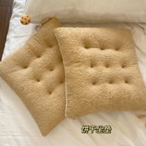 Give yourself a layer of protection in autumn and winter thicken plush wool cushion biscuit office chair cushion
