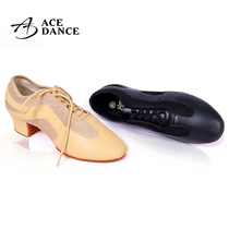 ACEdance Treasures Latin Dance Shoes Teachers Shoes Adult Female Male Net Face Splicing Soft-bottom Square Dancing Shoes FB208