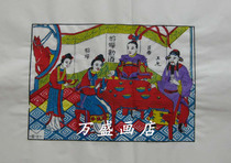 Weifang Yangjiabu Woodblock New Year Painting * Diao Chan advised wine * Tong Shunde Painting Shop