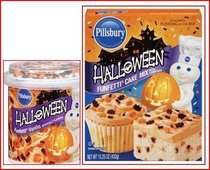 Pillsbury Halloween Funfetti Cake Mix (1) and Vani