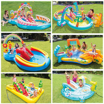 Swimming pool Home children INTEX fountain with slide Home water play Summer water park Inflatable pool