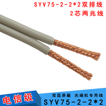 SYV75-2-2*2 75-2-1* 2-wire shielded encryption 2M coaxial line 2-core 2-gigabit line optical terminal machine dedicated line