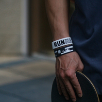 RUN Series Wide Prints Creative Bracelet Original MF Running Cool Sports Big Hands Wristband Silicone Basketball Tide Men And Women Fitness