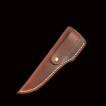 Cowhide tanned leather handmade leather scabbard Nordic small straight hunting knife one-piece sheath straight-insert universal hand suture