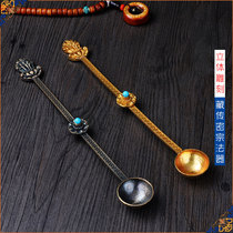 Buddhist supplies Tibetan pure copper smoke for fire spoon Buddhist ghee spoon tantric supply Multi-Purpose round spoon