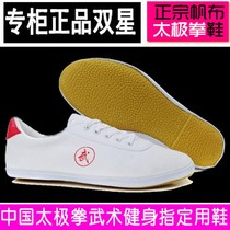 Double star Taiji shoes canvas martial arts shoes men Taijiquan practice shoes soft bottom tai chi shoes women practice cloth shoes