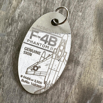 American PLANETAGS Limited Keychain Luggage Tag F-4B Fighter Phantom Skin Pendant