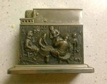 American Embossed ◇ antique vintage 19 20 s antique silver Tavern Tavern relief lighter