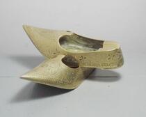 Ashtray㊣British Antique Collection Fun Indian Shoe Design Decorative Brass Ashtray