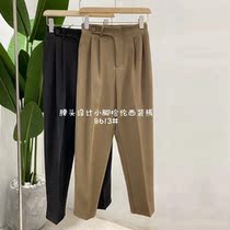 High-waisted suit pants women thin and drape little feet ankle-length pants in autumn 2021 Korean casual radish Haren pants