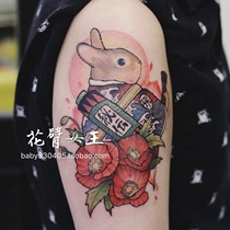 Flower arm girl TATTOO D105 X209 Ukiyo-e kimono Japanese flower rabbit TATTOO sticker sticker sticker