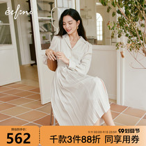 Evely Dress Women 2022 Fall New Professional Suit Style Long Skirt Commuter Waist Pleated Skirt Sense of Luxury