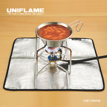Japan-made UNIFLAME thermal insulation pad stove head thermal insulation aluminum pad anti-scalding floor mat small large anti-scalding heat-resistant table mat