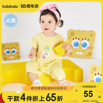 (SpongeBob IP) Balabala baby clothes newborn one-piece clothes first baby sleepwear climbing and climbing