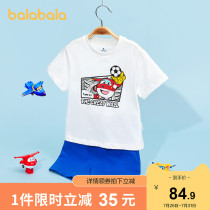 (Super flying IP)Bara Bara childrens suit Boys short-sleeved baby top 2021 new summer clothes