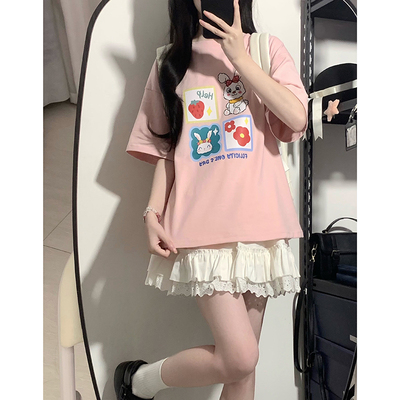 taobao agent Shiffon multicoloured cute pleated skirt, high waist, A-line