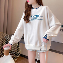 Pregnant Woman Sweatshirt Autumn Clothing Suit Fashion Models 2022 New Fashion Nets Red Loose Long Sleeve Loose Blouse