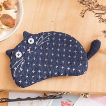 New cute Kile cat cartoon key canvas womens coin bag zipper Mini small coin purse 820138