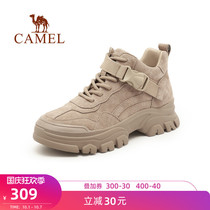 Camel outdoor shoes womens autumn 2021 New thick-soled sports high-end boots British style Martin boots female