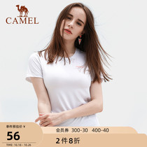 (Clearance) Camel outdoor quick-drying T-shirt mens summer round neck sweat absorption breathable quick-drying sports short-sleeved shirt Women