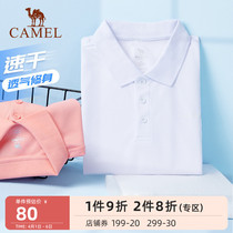 Camel Sport Speed Dry Polo Shirt Lady 2022 Summer Turn Collar T-shirt Casual Breathable Running Short Sleeve Blouse