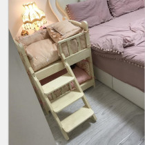 Dog Nest Teddy Pet Kennel Cot Bunk Bed Dogs Nest Bed Solid Wood Dog Bed Pet Supplies Wooden Mat Double Bed