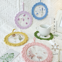 YUNA hand-made DIY wool crochet material bag homemade household flower series coaster girlfriend creative gift