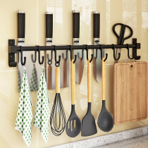 Kitchen adhesive hook row hook wall-mounted non-perforated strong adhesive non-marking wall storage kitchenware supplies shelves