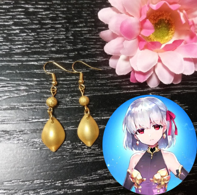 taobao agent COS props Fate/Grand Order Kamo initial one broken Tong Sakura black cherry earrings/ear clips