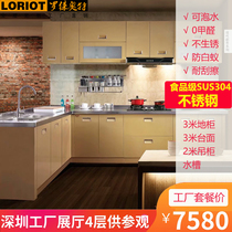 Shenzhen food grade 304 stainless steel kitchen overall cabinet custom open cabinet custom stainless steel quartz