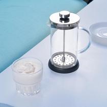 Break milk Brewer manual hand beat milk Brewer milk pot coffee milk Brewer heat-resistant glass Milk Cup