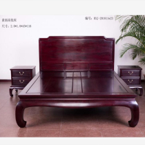 Red Wood Furniture Africa Small Leaf Purple Sandalwood Hooded Surface High And Low Bed Chinese Blood Sandalwood Combined Solid Wood Double Bed