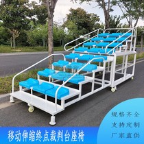 Finish line: referees stand mobile retractable school stadium athletic accounting time desk athletics tournament stands stands seats