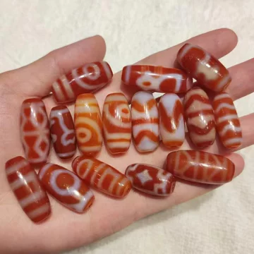 tamago瑪瑙 如意蓮花天珠 8-219 tamago瑪瑙 如意蓮花天珠 8-219 赤朱砂