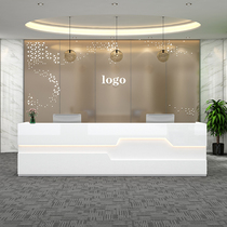 Company atmosphere Front desk desk Reception desk Womens store cashier Simple modern beauty salon Bar information desk counter