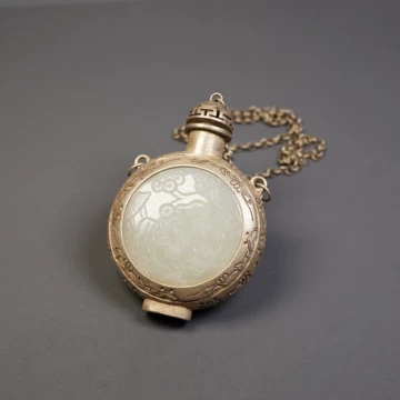 明・清代 古玉石 ・秘藏 【和田玉 鼻煙壺】 收藏 時代物 中國文玩